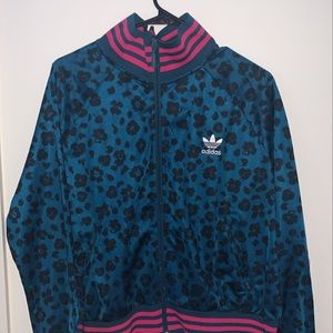 Adidas Cheetah print track jacket